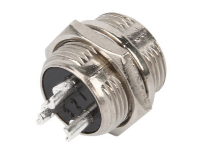Conector GX16 macho 3 pinos circular (aviation) - Imagem 1