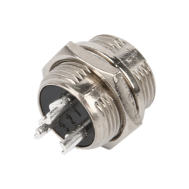 Conector GX16 macho 3 pinos circular (aviation)