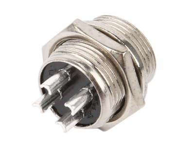 Conector GX16 macho circular 4 pinos - Imagem 1