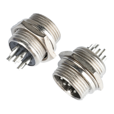 Conector circular GX16 6 pinos macho avia&ccedil;&atilde;o