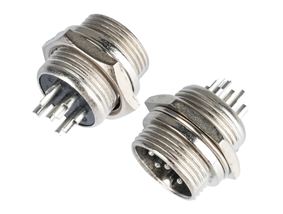Conector circular GX16 6 pinos macho avia&ccedil;&atilde;o - Imagem 1