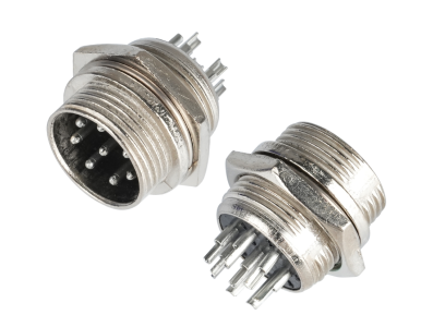 Conector GX16 circular 8 pinos macho tipo aviation - Imagem 1