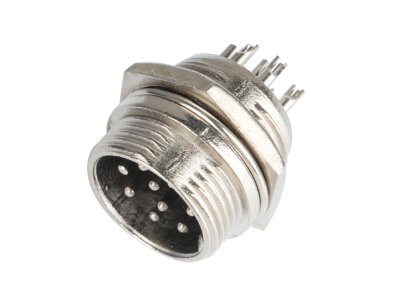 Conector circular de avia&ccedil;&atilde;o GX16 9 pinos macho - Imagem 1