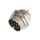 Plugue circular GX16 10 pinos macho, conector tipo aviador - Thumb - 1