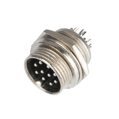 Plugue circular GX16 10 pinos macho, conector tipo aviador