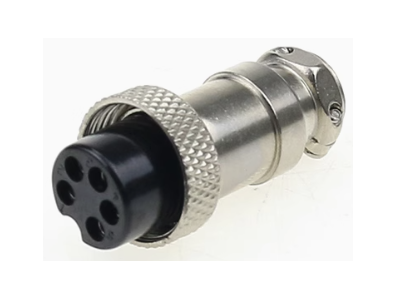 Conector circular f&ecirc;mea GX16 5 pinos tipo avia&ccedil;&atilde;o - Imagem 1