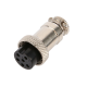 Conector circular GX16 f&ecirc;mea 6 pinos (avia&ccedil;&atilde;o) - Thumb - 1