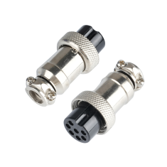 Conector circular f&ecirc;mea GX16 7 pinos (tipo avia&ccedil;&atilde;o)