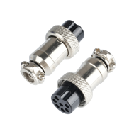 Conector circular f&ecirc;mea GX16 7 pinos (tipo avia&ccedil;&atilde;o)