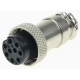 Soquete circular GX16 9 pinos f&ecirc;mea (conector aviation) - Thumb - 1
