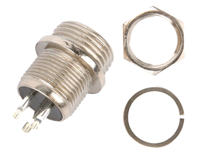 Conector circular aeron&aacute;utico GX12 3 pinos macho - Imagem 1