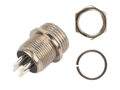 Conector circular GX12 4 pinos macho - Imagem 1
