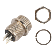 Conector circular GX12 4 pinos macho