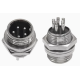Conector circular GX12 5 pinos macho tipo avia&ccedil;&atilde;o - Thumb - 1