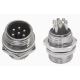Conector circular GX12 7 pinos macho avia&ccedil;&atilde;o - Thumb - 1