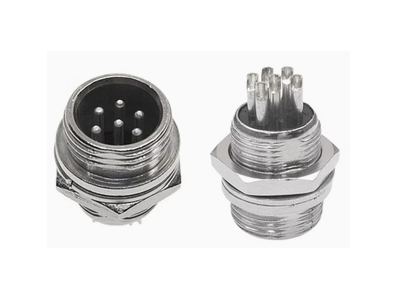 Conector circular GX12 7 pinos macho avia&ccedil;&atilde;o - Imagem 1