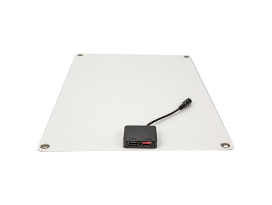 Painel solar flex&iacute;vel monocristalino 18V 20W, sistema 18W, USB duplo e controlador PWM - Imagem 5