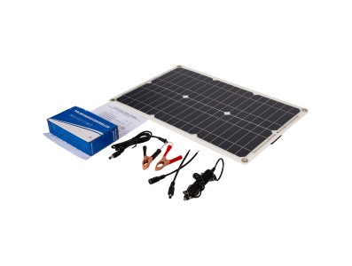 Painel solar flex&iacute;vel monocristalino 18V 20W, sistema 18W, USB duplo e controlador PWM - Imagem 6