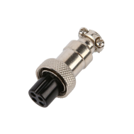 Conector Circular GX12 F&ecirc;mea 4 Pinos (Tipo Aviador)