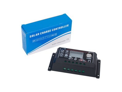 Controlador de carga solar PWM 20A 12/24V com duas portas USB e display LCD - Imagem 6