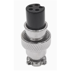 Conector circular de avia&ccedil;&atilde;o GX12 f&ecirc;mea 5 pinos