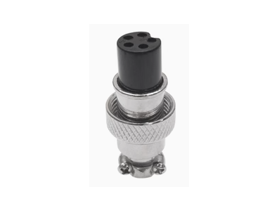 Conector circular de avia&ccedil;&atilde;o GX12 f&ecirc;mea 5 pinos - Imagem 1