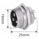 Plug circular GX20 3 pinos macho tipo aviation - Thumb - 1