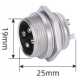Conector circular GX20 4 pinos macho, plugue tipo aviador - Thumb - 1
