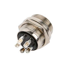 Plug macho circular GX20 5 pinos, conector avia&ccedil;&atilde;o