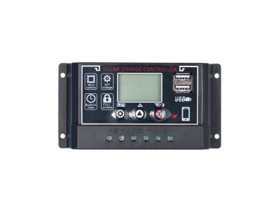 Controlador PWM de carga solar 30A 36V/48V/60V com USB duplo e display LCD - Imagem 1