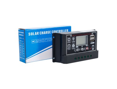Controlador PWM de carga solar 30A 36V/48V/60V com USB duplo e display LCD - Imagem 6