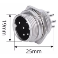 Conector circular GX20 6 pinos macho tipo avia&ccedil;&atilde;o
