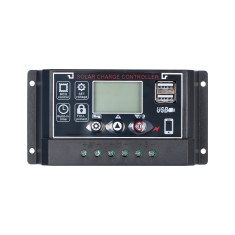 Controlador de Carga Solar PWM 50A 36V/48V/60V com Dupla USB e Display LCD