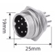 Conector macho circular GX20 8 pinos tipo avia&ccedil;&atilde;o - Thumb - 1
