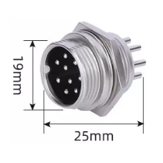 Plug circular GX20 9 pinos macho (aviation)