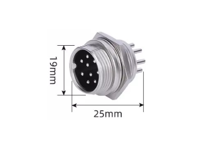 Plug circular GX20 9 pinos macho (aviation) - Imagem 1