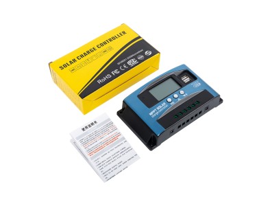 Controlador MPPT de Carga Solar 40A 12/24V com 2 portas USB e Display LCD, Carregador Solar Autom&aacute;tico - Imagem 1