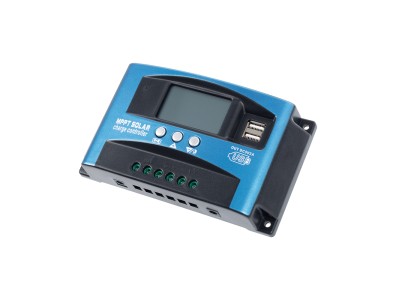 Controlador de carga solar MPPT 50A 12/24V, regulador e carregador autom&aacute;tico com display LCD e duas portas USB - Imagem 5