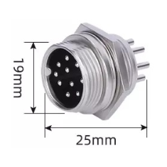 Conector GX20 circular macho 10 pinos tipo avia&ccedil;&atilde;o