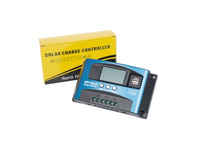 Controlador de Carga Solar MPPT 60A 12/24/36/48/60V Duplo USB Display LCD Carregador Autom&aacute;tico - Imagem 5