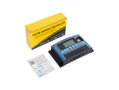 Controlador de Carga MPPT 100A 12/24V, Duplo USB, Display LCD, Carregador Solar Autom&aacute;tico - Imagem 3