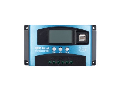 Controlador de Carga Solar MPPT 100A 12V/24V/36V/48V/60V, Display LCD, USB Duplo, Carregador Solar Autom&aacute;tico e Regulador - Imagem 2
