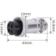 Conector GX20 f&ecirc;mea circular 4 pinos - Thumb - 1