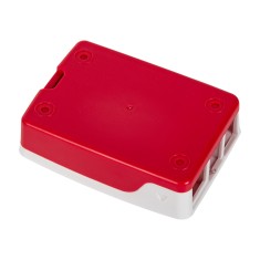 Gabinete ABS vermelho e branco para Raspberry Pi 4B