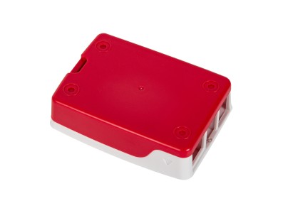 Gabinete ABS vermelho e branco para Raspberry Pi 4B - Imagem 1