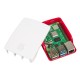 Gabinete oficial para Raspberry Pi 4B em ABS vermelho e branco - Thumb - 1