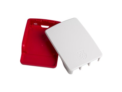 Gabinete oficial para Raspberry Pi 4B em ABS vermelho e branco - Imagem 5