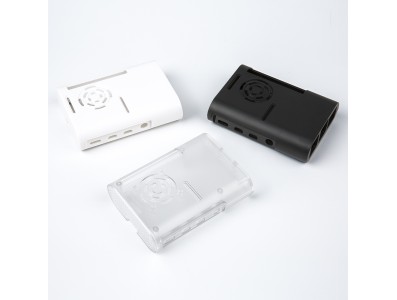 Gabinete ABS branco amplo com porta GPIO de 40 pinos para Raspberry Pi 4B, suporta ventiladores 3007 instalados - Imagem 1