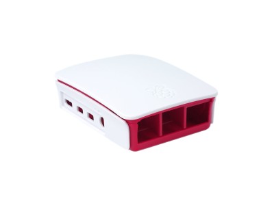 Gabinete ABS vermelho e branco para Raspberry Pi 4B - Imagem 3