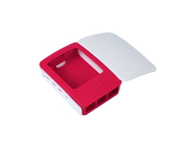 Gabinete ABS vermelho e branco para Raspberry Pi 4B - Imagem 1